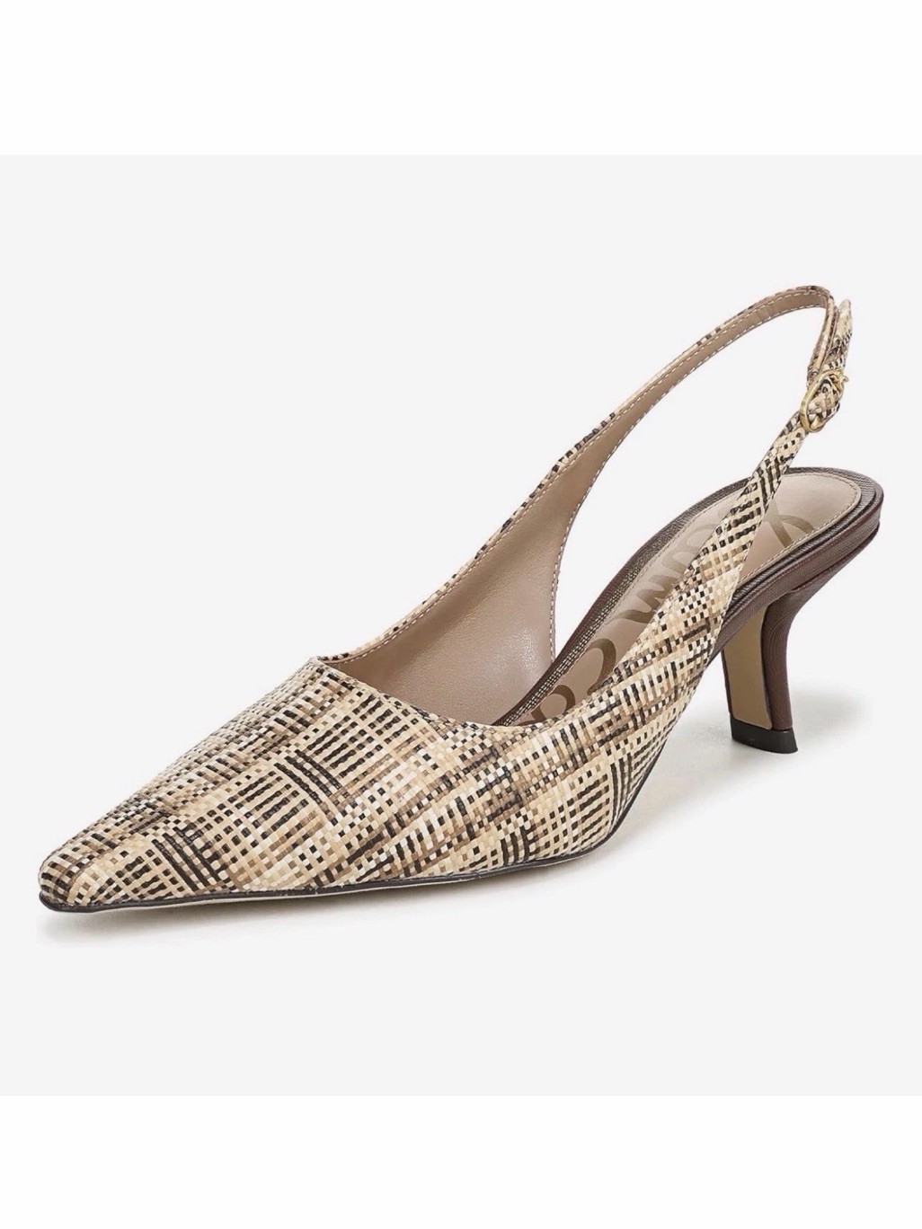 Sam Edelman Women’s Bianka Slingback Pumps Natural Multi Size 8.5 Worn Once